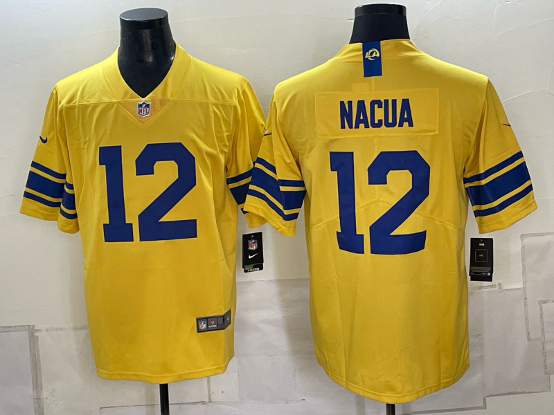 Men 2026 Los Angeles Rams #12 Nacua yellow Nike NFL Jersey 0918001->los angeles rams->NFL Jersey